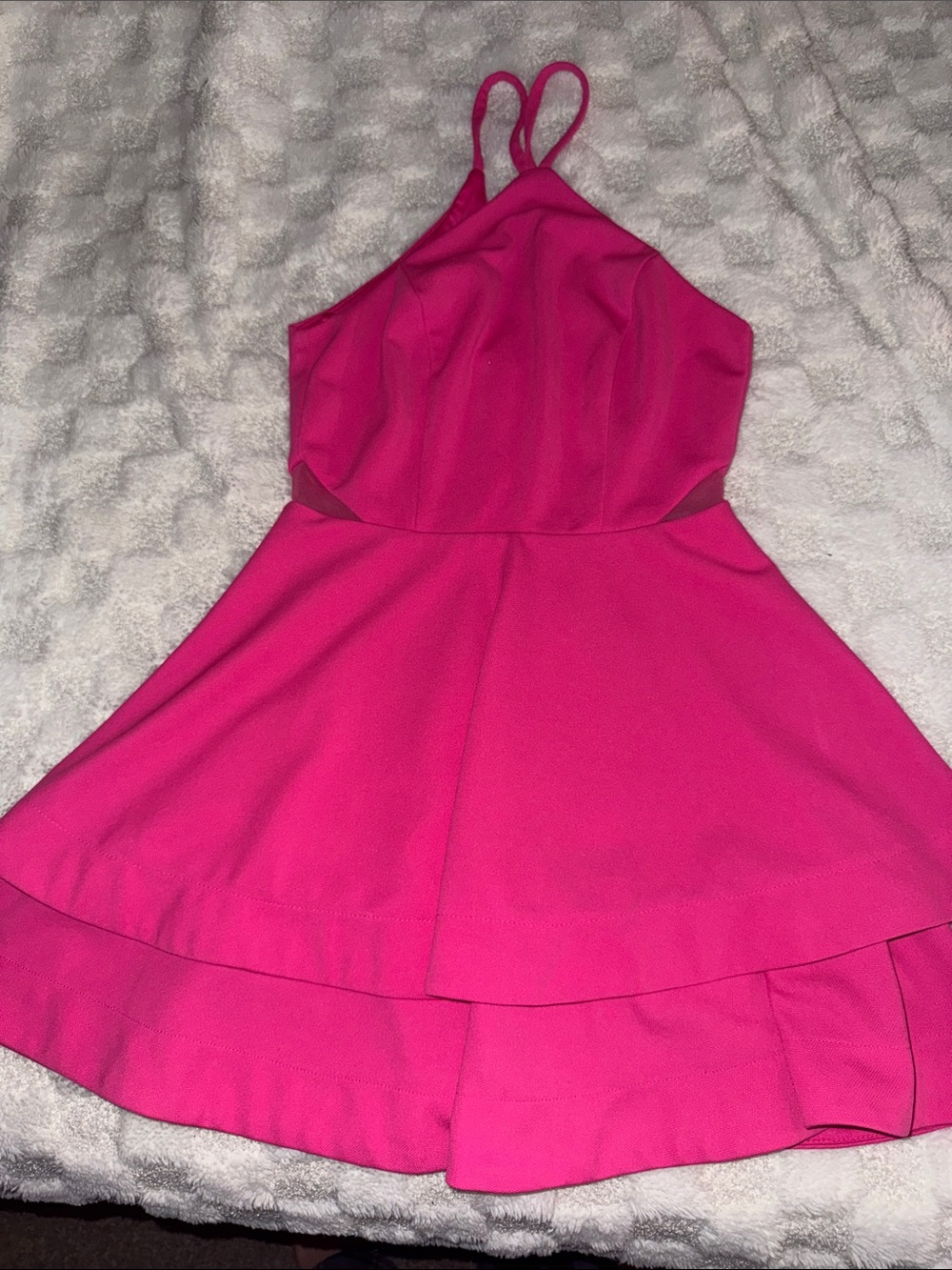 Xtraordinary Hot Pink Halter Mini Dress